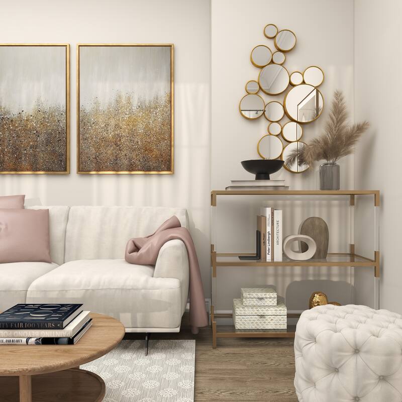 CosmoLiving by Cosmopolitan Gold Metal Bubble Cluster Room Wall Mirror