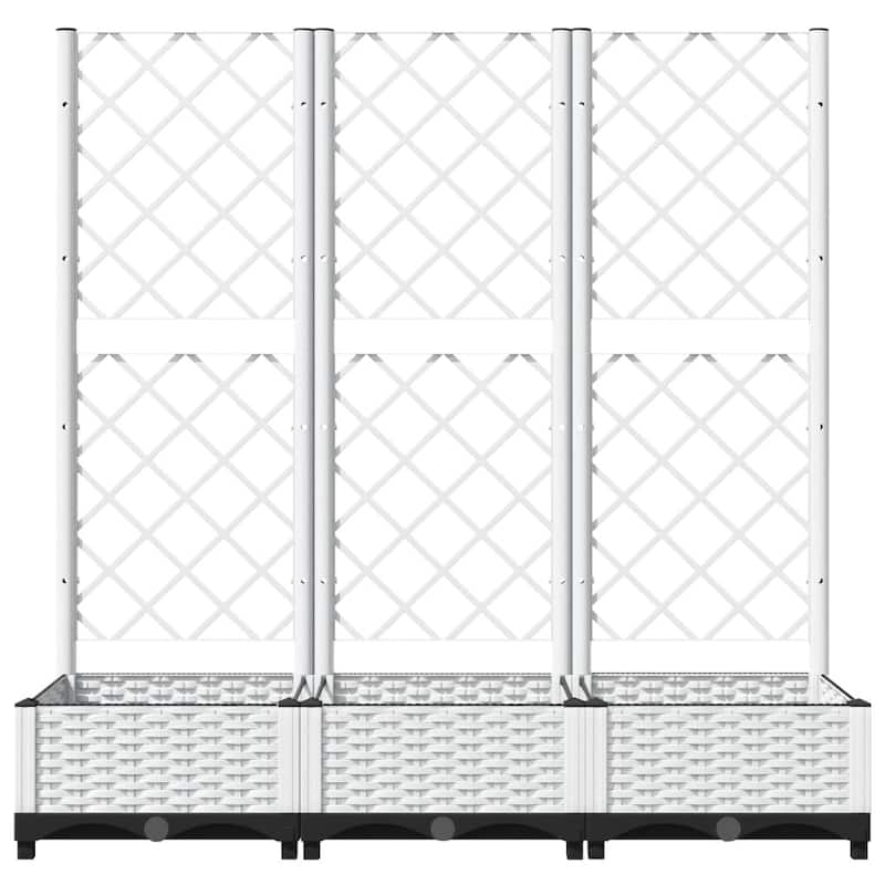 vidaXL Garden Planter with Trellis Plant Pot Flower Box Raised Bed Outdoor PP