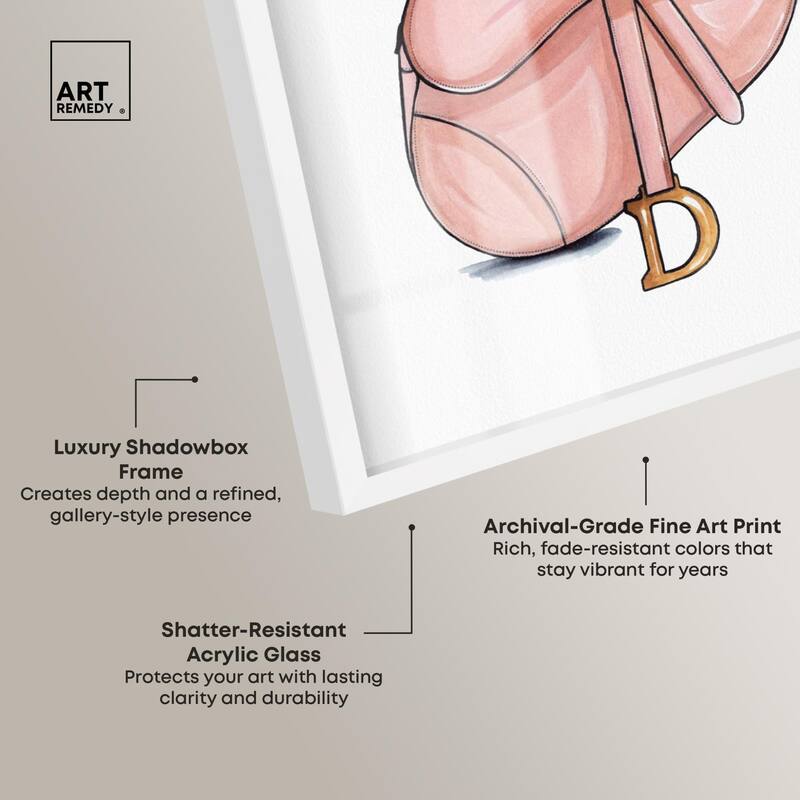 Doll Memories - Blush Pink Bag Shadowbox by Art Remedy