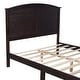 preview thumbnail 17 of 30, Farmhouse Wooden Platform Full Size Bed With Curl Design Headboard And Footboard For Teenager, Espresso