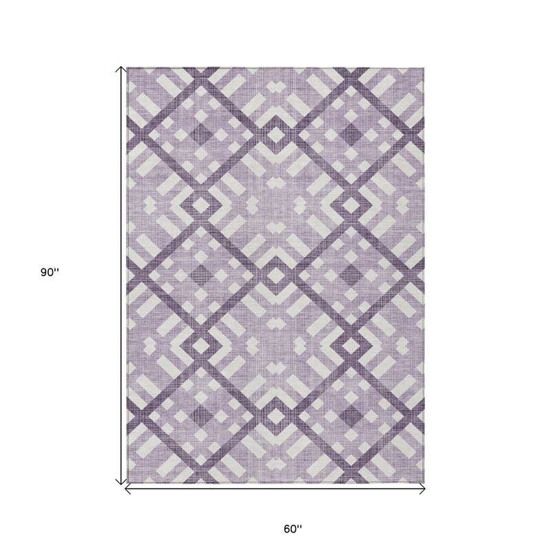HomeRoots Geometric Transitional Rectangle Outdoor Rug