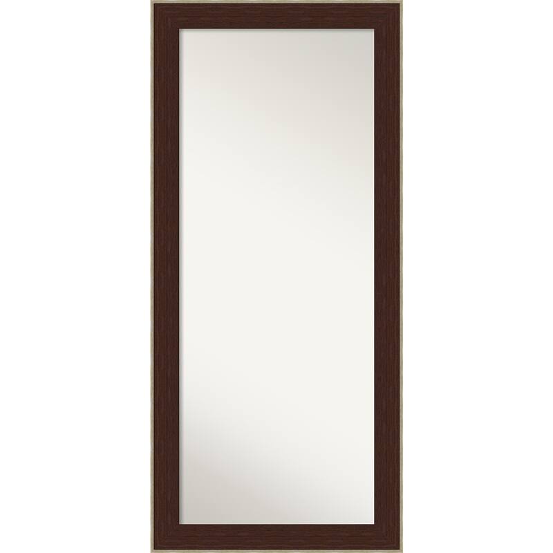 Non-Beveled Wood Full Length Floor Leaner Mirror - William Frame