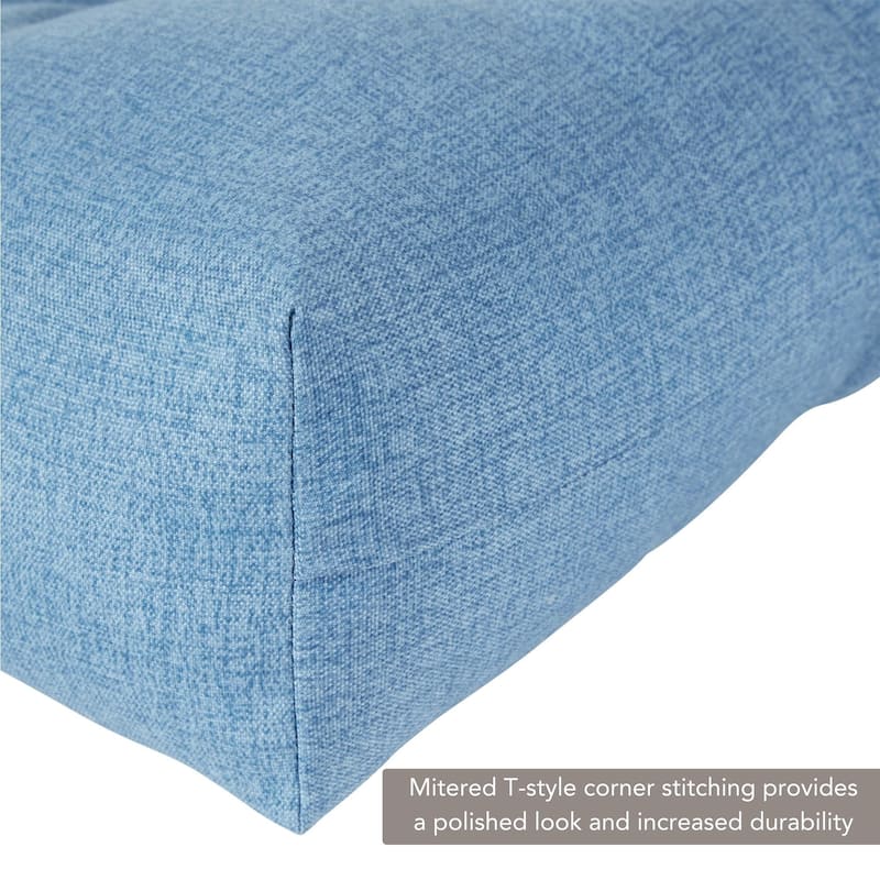 Solid Heathered Outdoor Seat Cushion (Set of 2)
