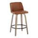 Option Camel PU/Round Black Footrest