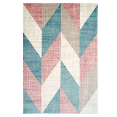 LaDole Rugs Chevron Geometric Area Rug
