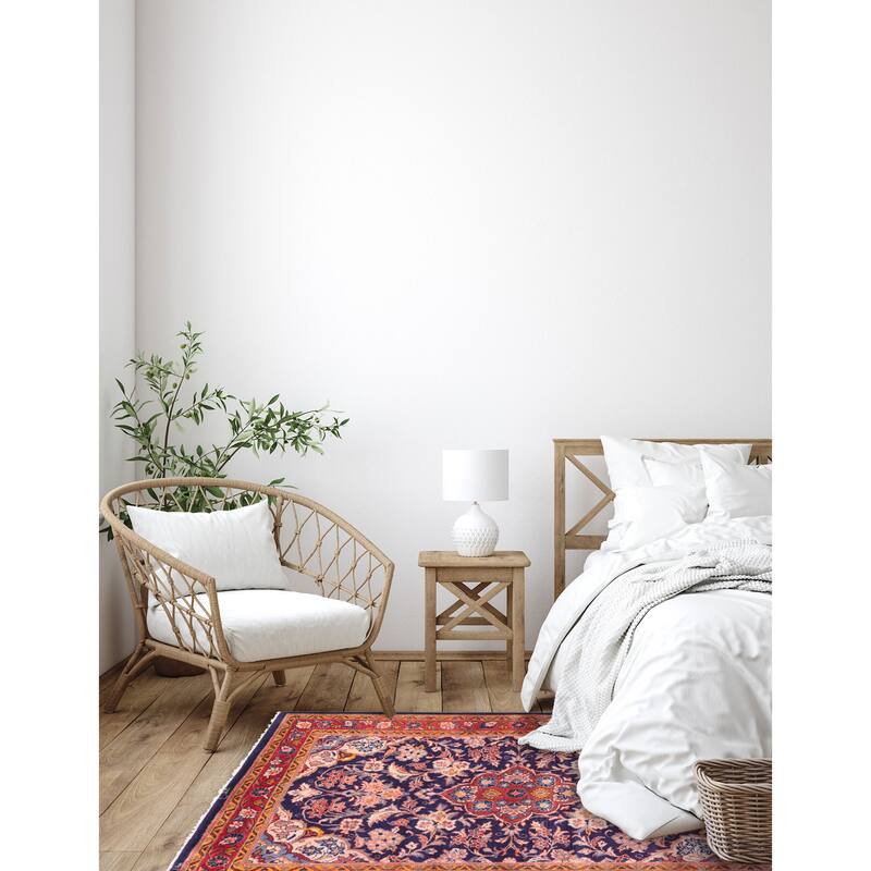 ECARPETGALLERY Hand-knotted Andelz Navy Wool Rug - 4'1 x 6'9