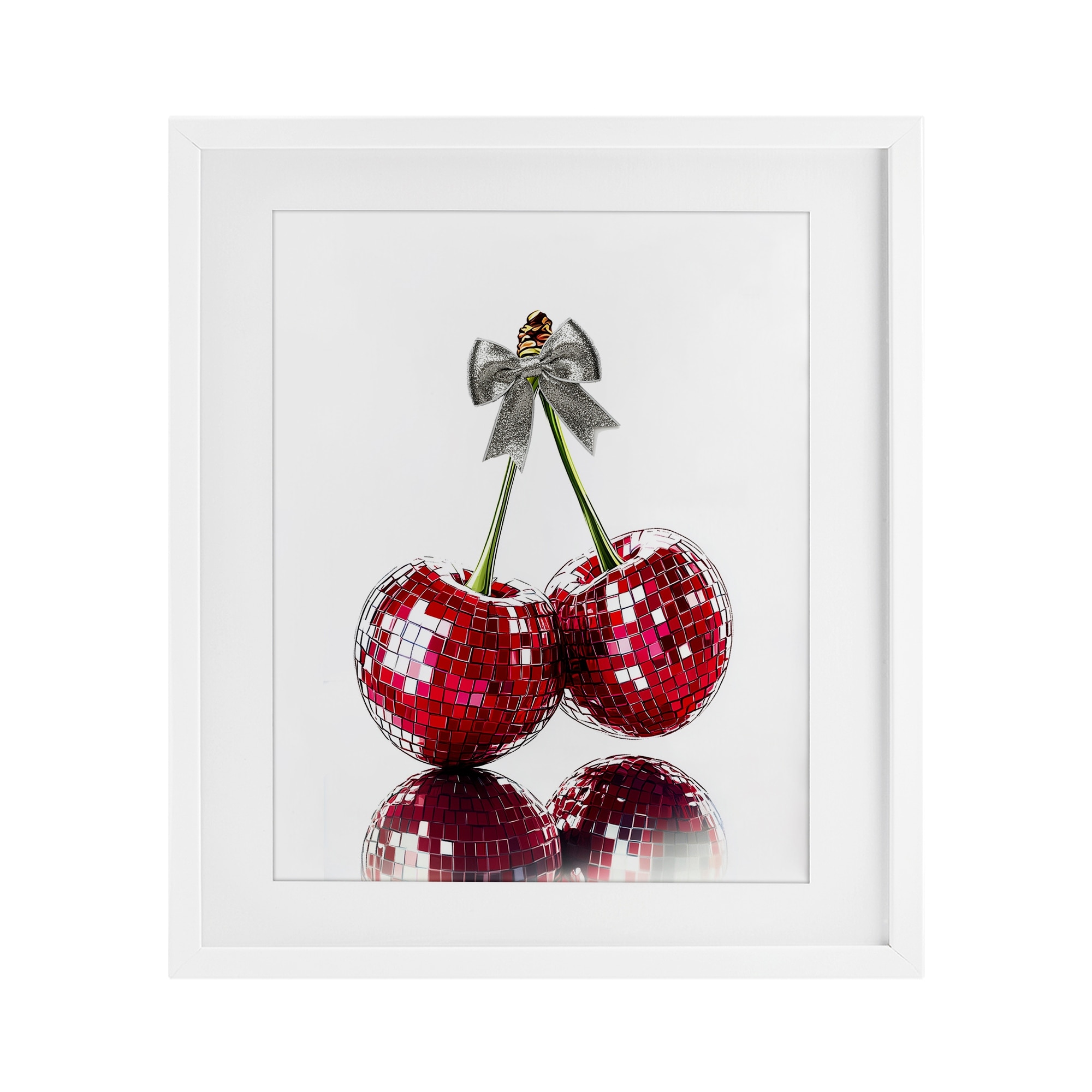 Stupell Cherry Disco Balls Under Glass Framed Design By Christine Simpson Art