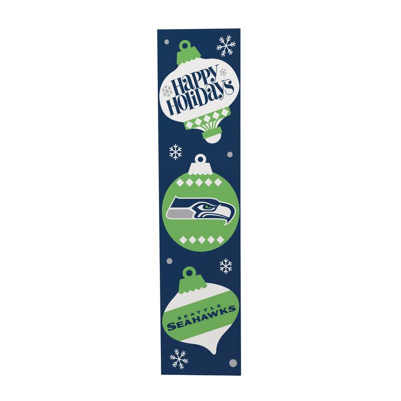 47" Double Sided Seasonal Porch Leaner, Seattle Seahawks - 47" x 11.25"