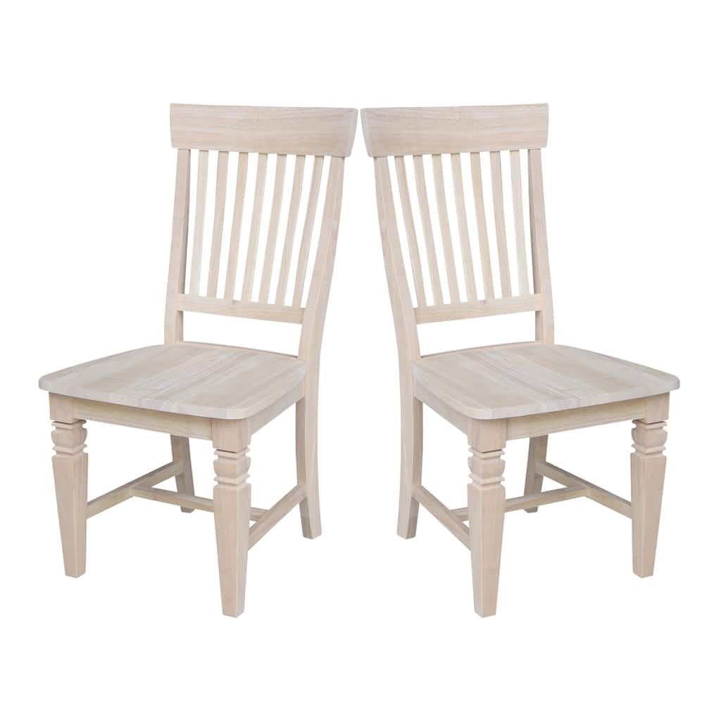 International Concepts Solid Wood Tall Java Dining Chairs - Set of 2