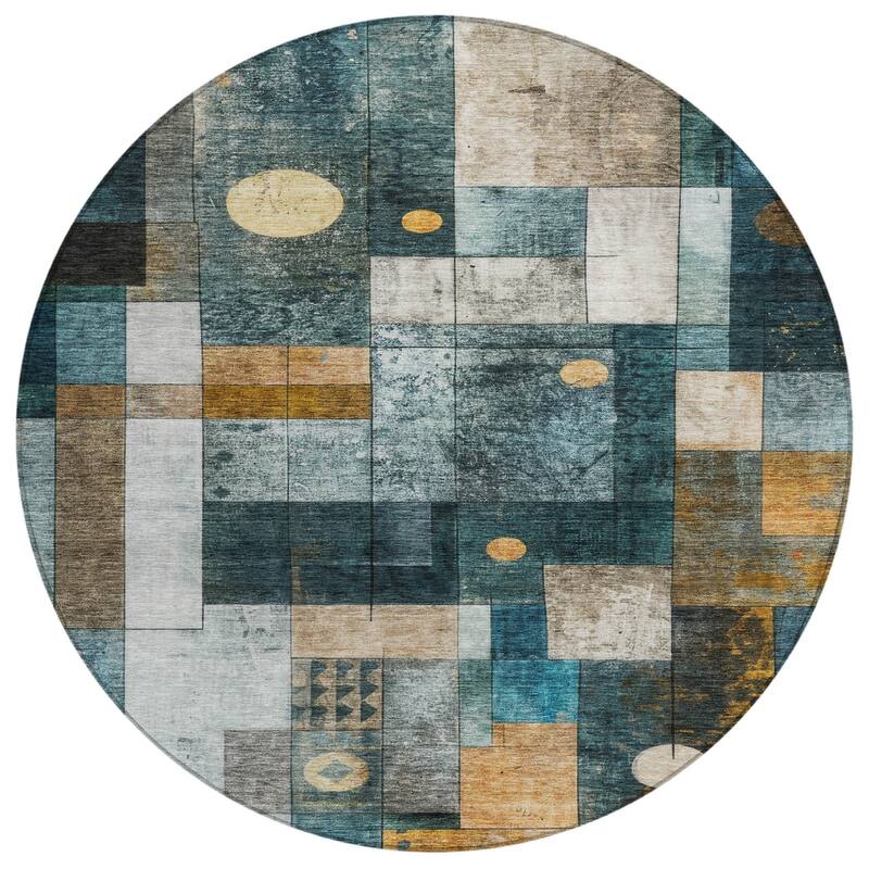 HomeRoots Geometric Transitional Rectangle Outdoor Rug