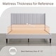 preview thumbnail 43 of 70, Spruce & Spring Eleanor Upholstered Platform Bed Frame with Vertical Stripe Headboard