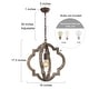 preview thumbnail 7 of 21, Modern Farmhouse 1/3-Light Wood Rustic Chandelier Lantern for Kitchen Island