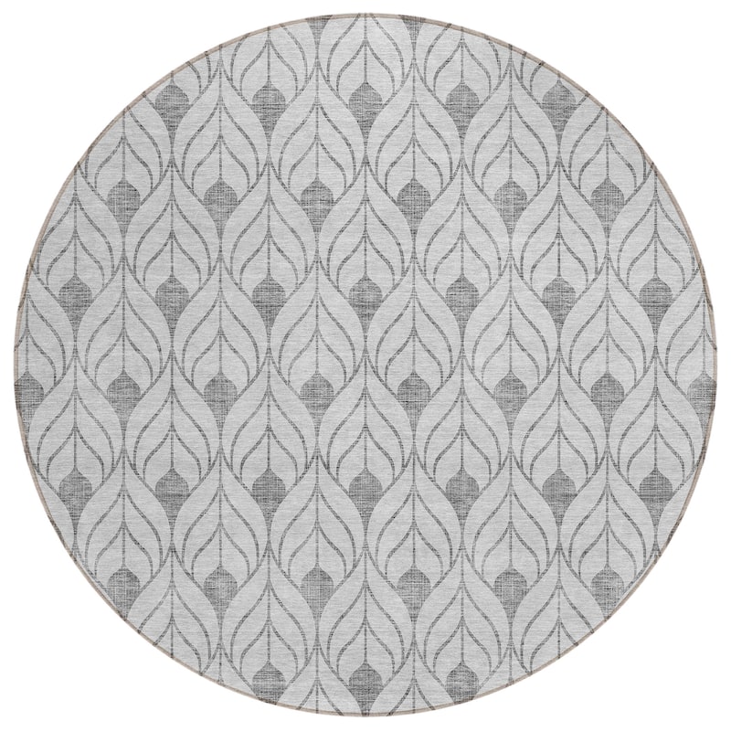 Machine Washable Indoor/ Outdoor Chantille Contempoary Geo Rug