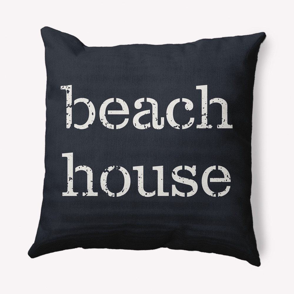 Beach House Nautical Indoor/Outdoor Throw Pillow