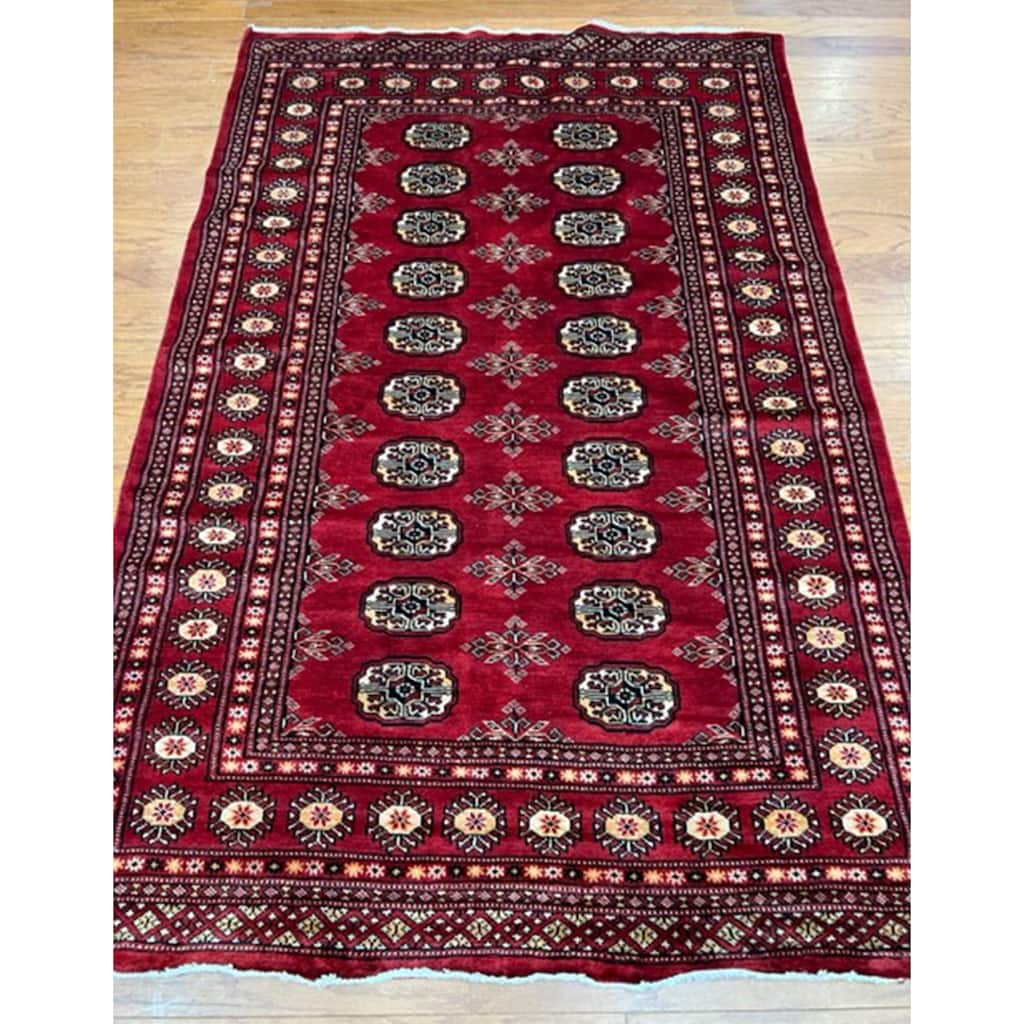 HERAT ORIENTAL Hand-Knotted Bokhara Wool Area Rug (4'2 x 6'1) - 4'2 x 6'1