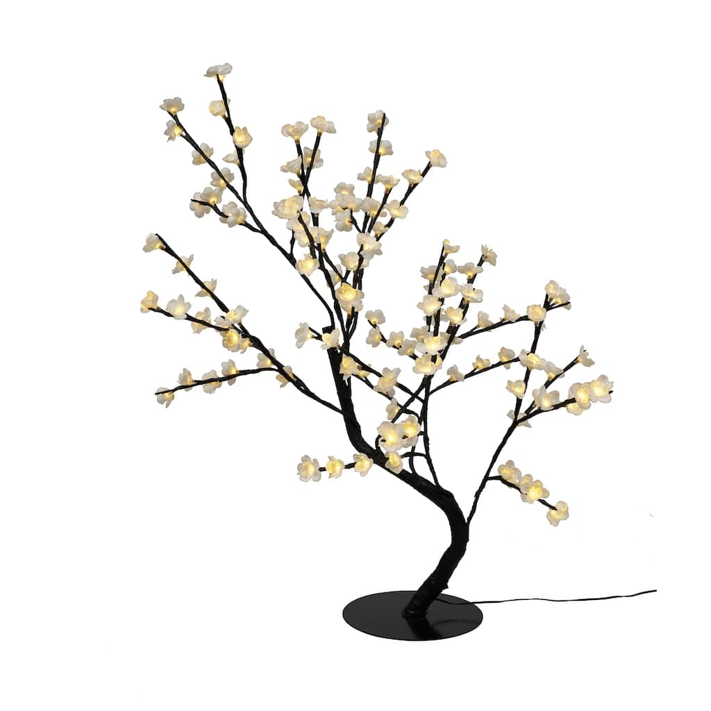 32" White Bonsai Tree - 128 LEDs - Medium