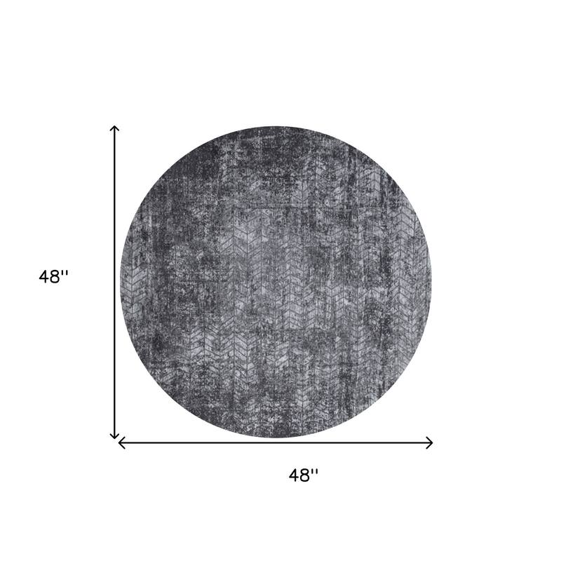 Hawa Geometric Modern Non Skid Woven Area Rug By HomeRoots - 48' X '48' X '0.12