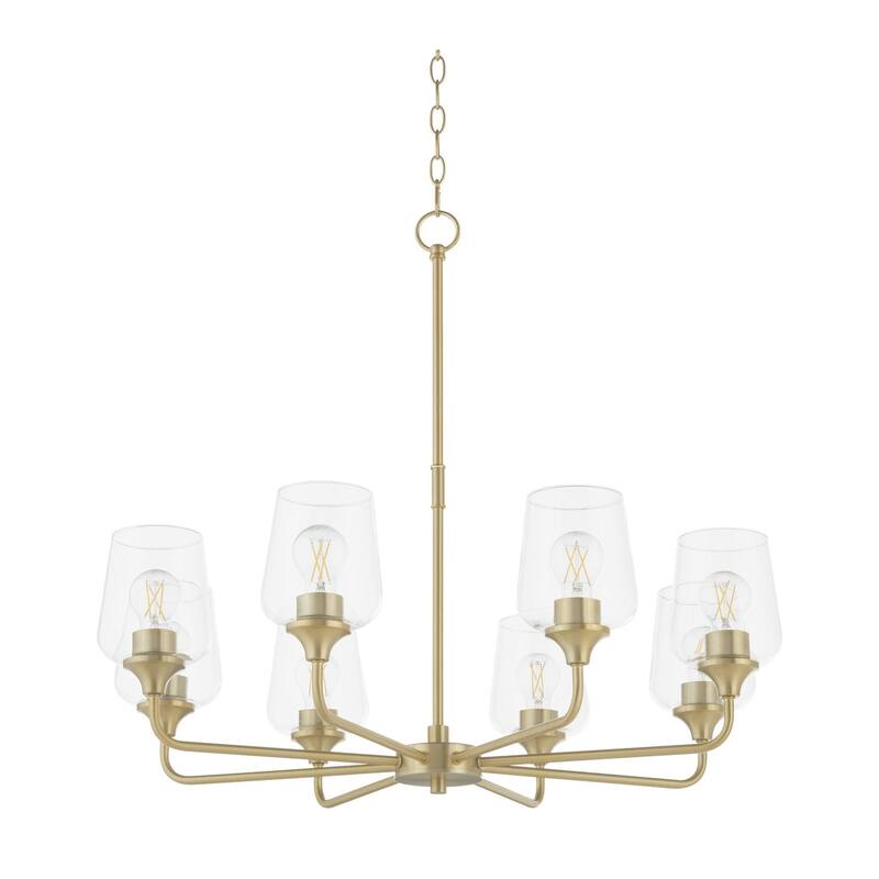 Quorum International 6313-8 Goodwin 8 Light 32" Wide Chandelier - Aged Brass