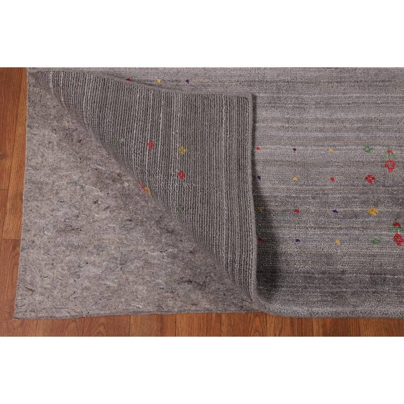 Gabbeh Oriental Square Area Rug Handmade Wool Carpet - 7'9" x 7'9"