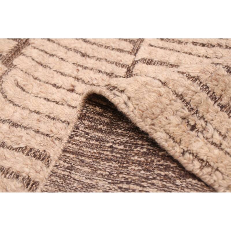 ECARPETGALLERY Hand-knotted Tangier Tan Wool Rug - 5'2 x 7'8