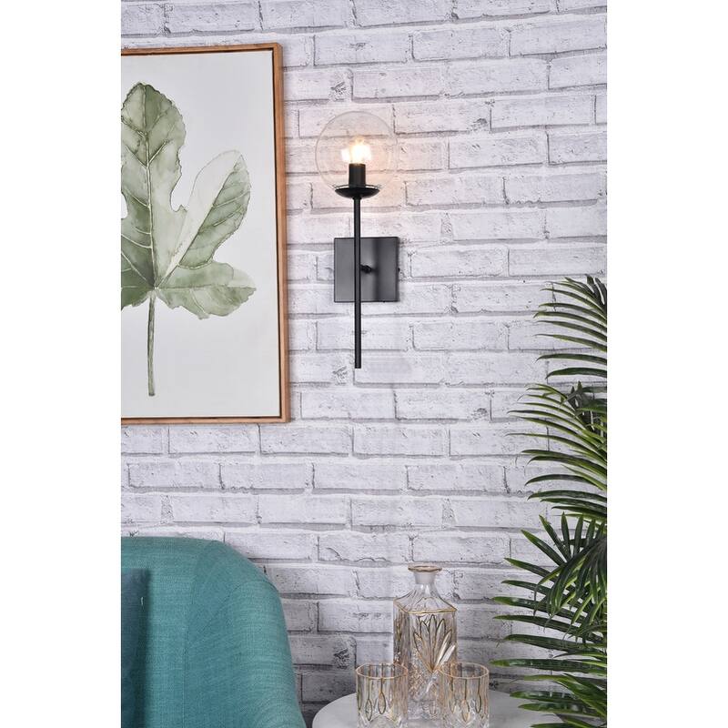 Nina 1 Light Clear Glass Wall Sconce