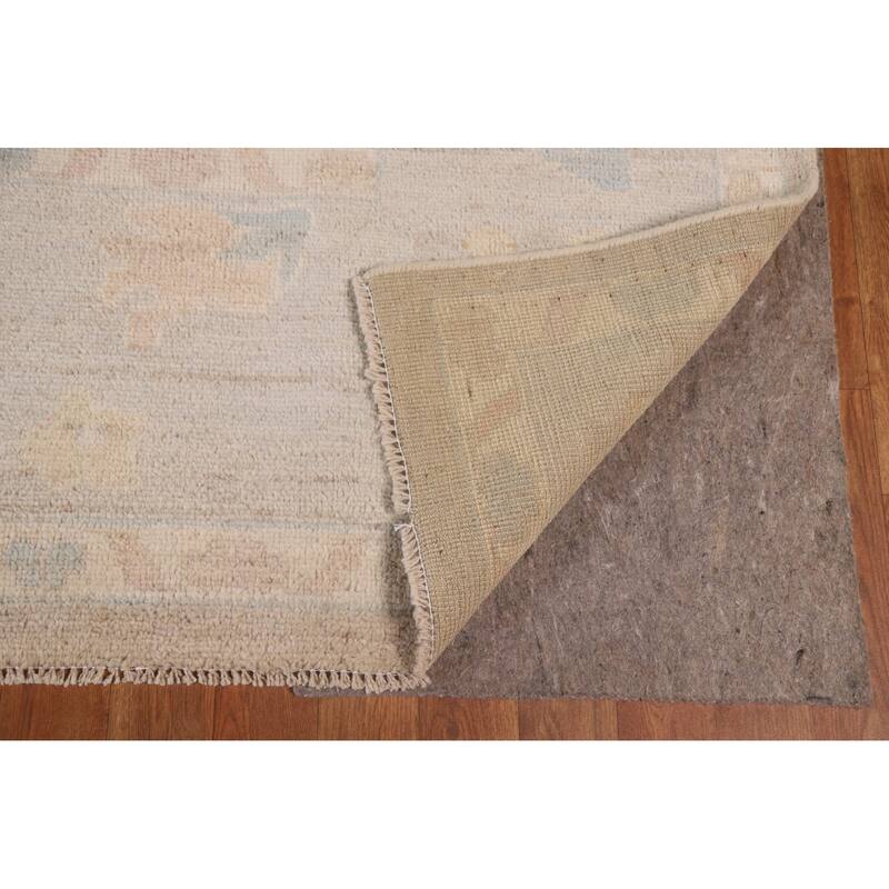 Oushak Turkish Large Area Rug Hand-knotted Floral Wool Carpet - 9'11"x 13'7"