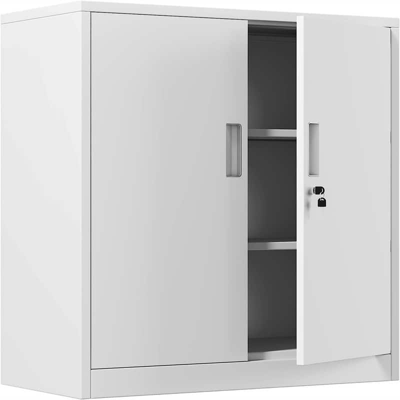 Metal Storage Cabinet - White