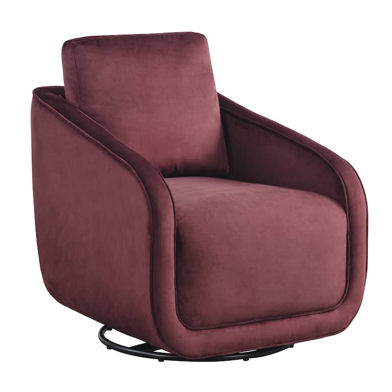 Studio Living Landon Swivel Accent Chair in Velvet Fabric