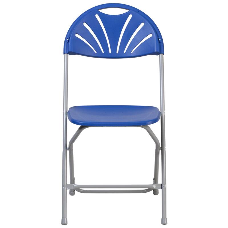 8 Pack 650 lb. Capacity Plastic Fan Back Folding Chair