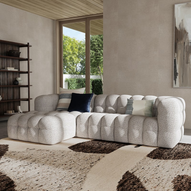 Classic Home Walter Two-Piece Left Chaise Sectional - Taupe - Left Facing