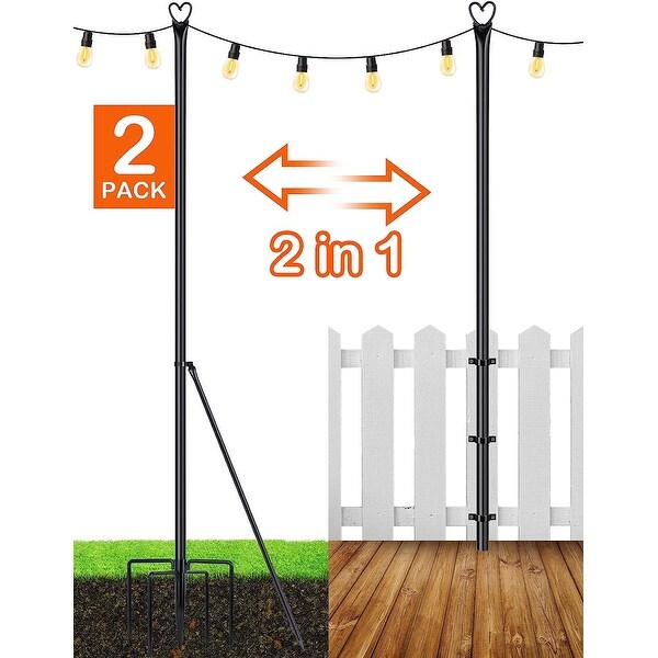 8ft pole for string lights outlet