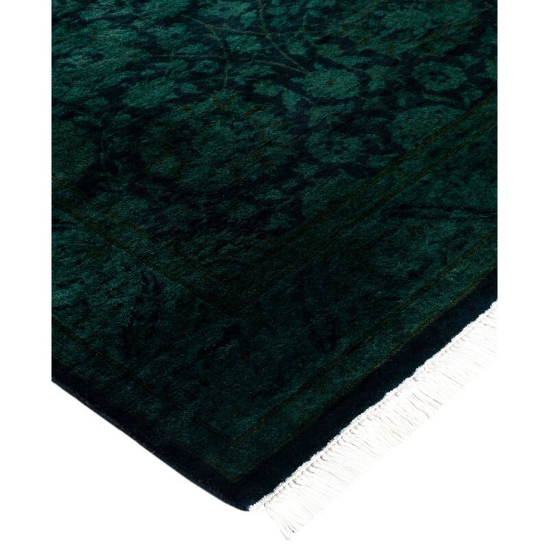 Overdyed One-of-a-Kind Hand-Knotted Area Rug - Black - 3' 1" x 8' 3"