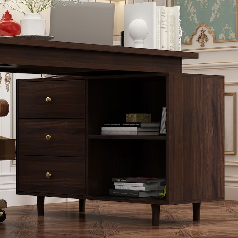 Office Desk 55.1"Large Executive Desk Computer Desk Simple Workstation