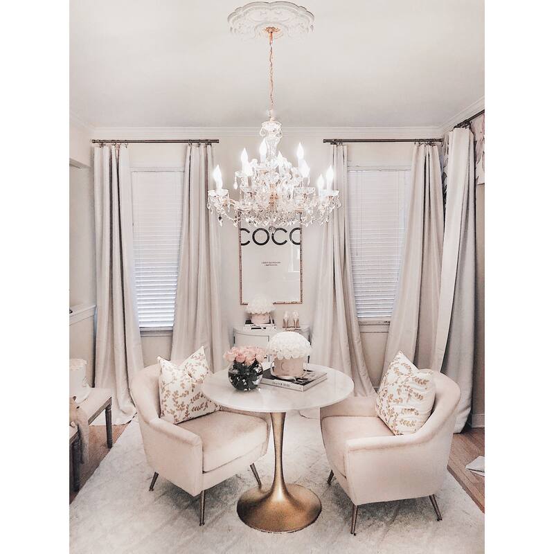 Maria Theresa 12 Light Clear Crystal Chandelier - 29'' W x 25.5'' H