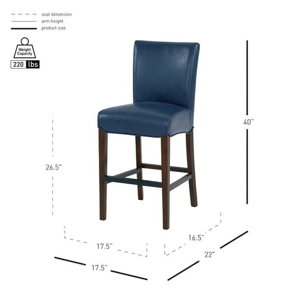 dimension image slide 2 of 8, NPD Furniture Milton Bonded Leather Counter Stool