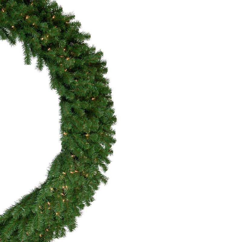 Deluxe Dorchester Pine Artificial Christmas Wreath, 60", Clear Lights