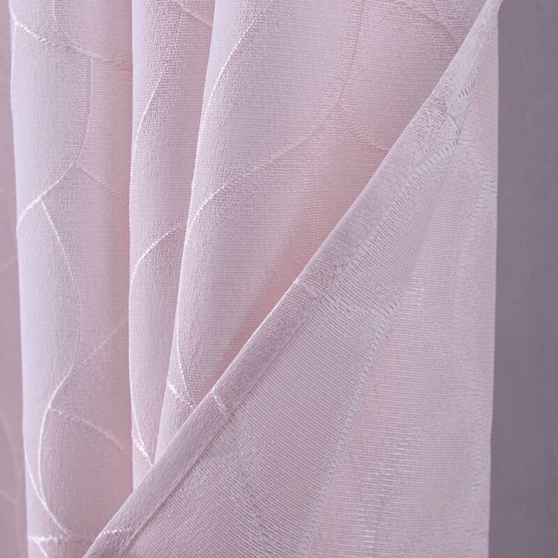 Lorena Woven Jacquard Window Curtain with Grommets 84" Set