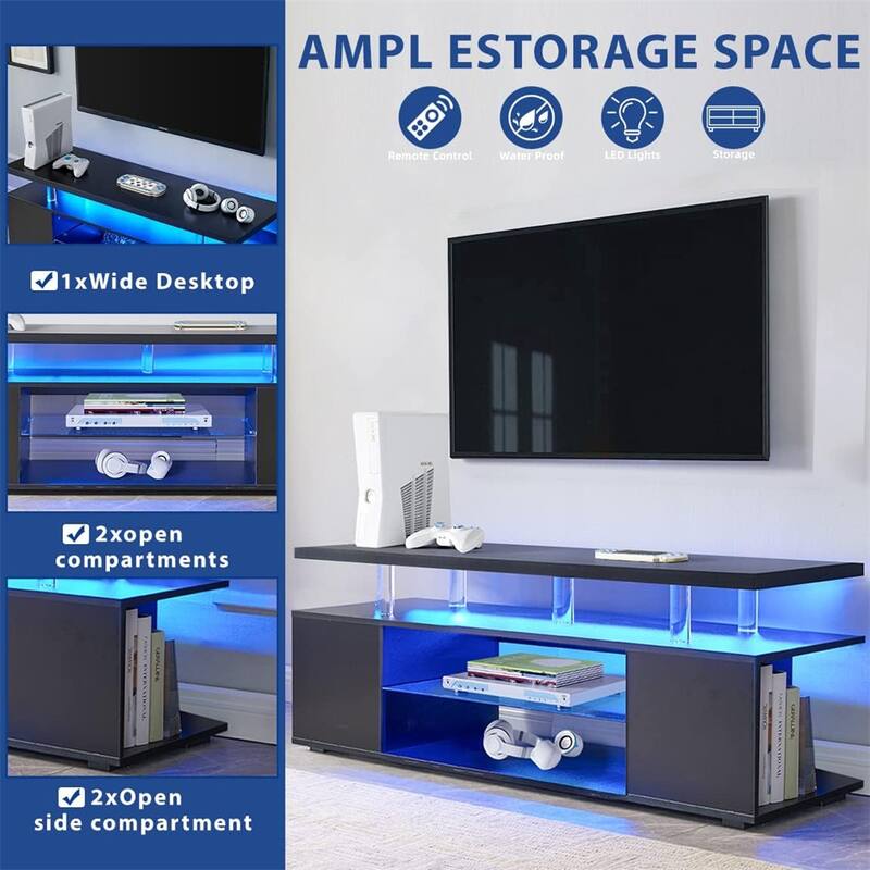 TV Stand/Entertainment Center Media Storage Console Table