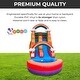 preview thumbnail 2 of 3, Pogo Bounce House Crossover Kids Inflatable Water Slide, Rainbow Cloud with Blower, 15 ft