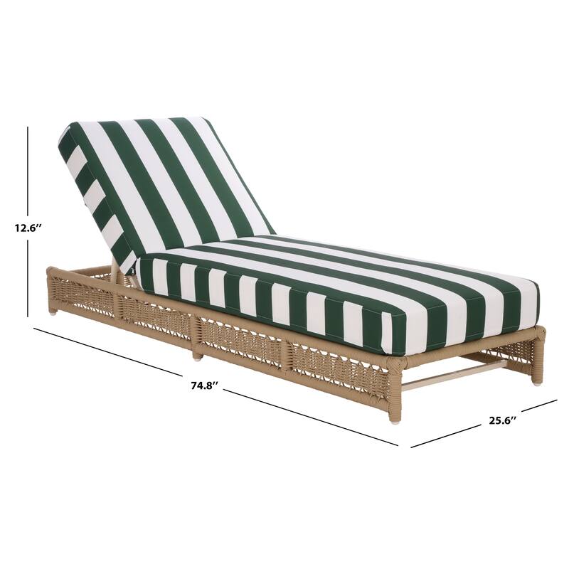 SAFAVIEH Outdoor Living Callan Lounger - 75"W x 26"D x 13"H