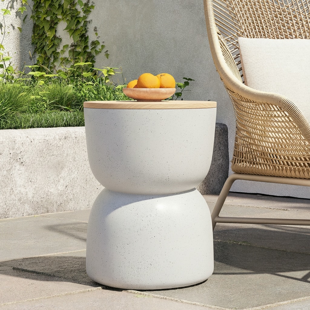 Christopher Knight Home - Modern MGO Side Table with Storage Function - 15.75 Inch - 15.75"