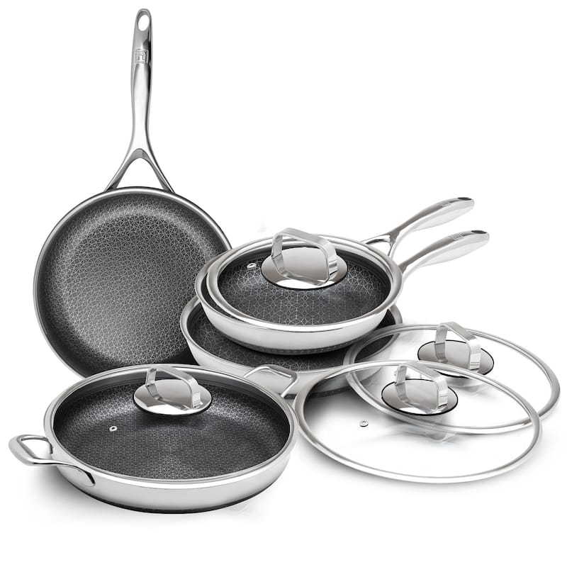 DiamondClad 8pc Hybrid Nonstick Fry Pan Cookware Set