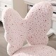 preview thumbnail 3 of 16, Cute Butterfly Back Kids Desk Chair, Adjustable Furry Swivel Chair for Study/Home/Bedroom/School