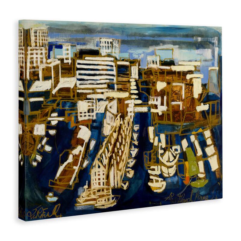 Stupell Bold Abstract Cityscape Canvas Wall Art Design By Erin McGee Ferrell