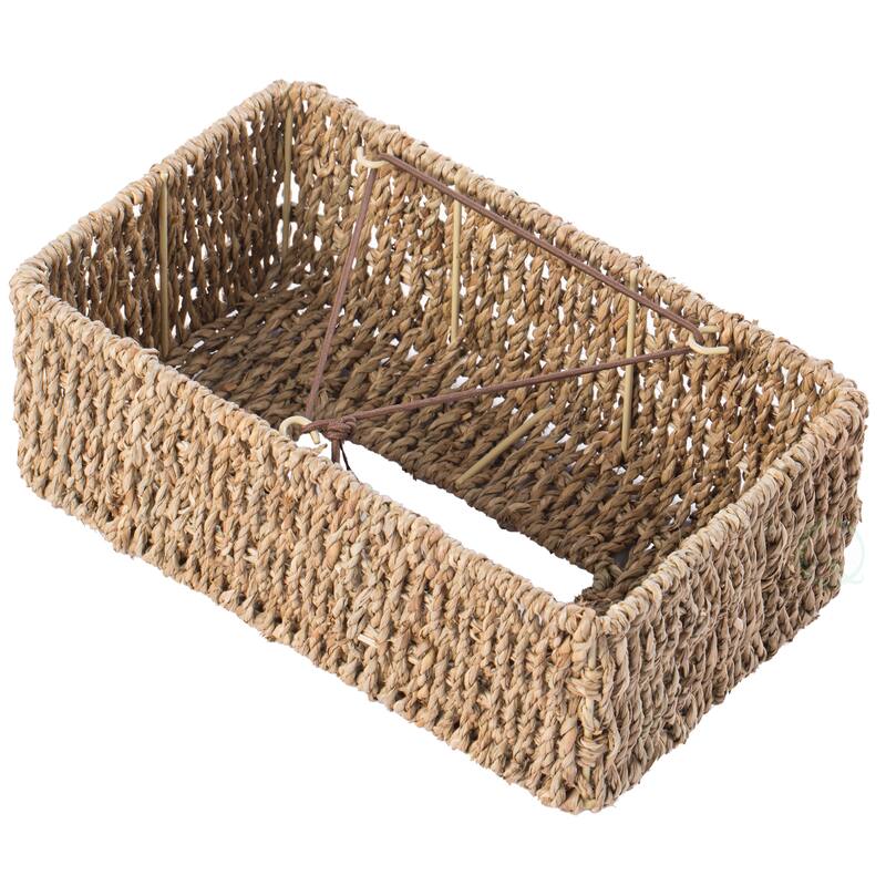 Natural Woven Seagrass Wicker Tissue Box Cover Holder