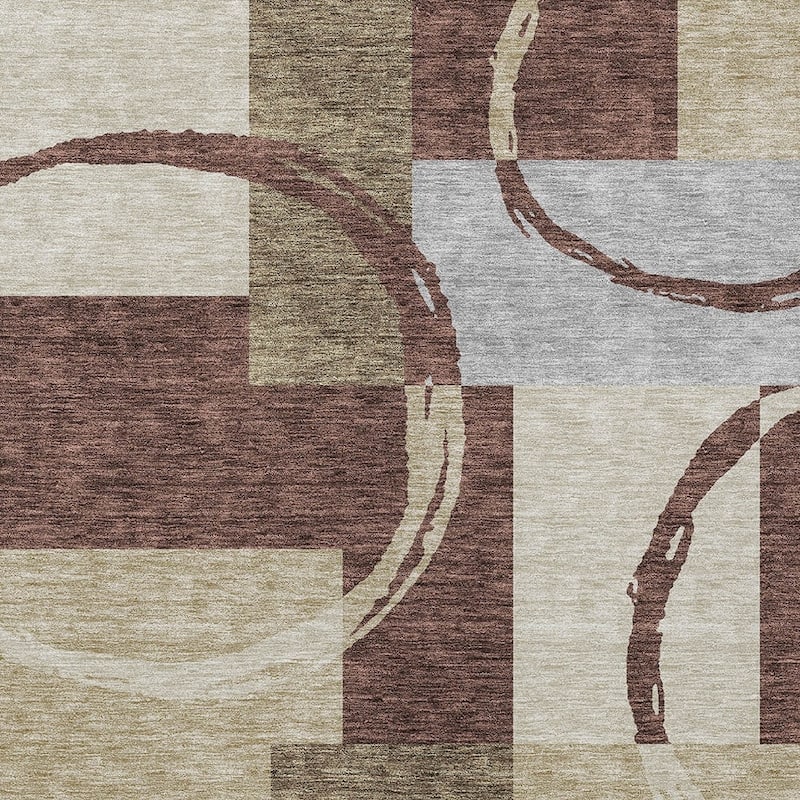 HomeRoots Geometric Modern Rectangle Outdoor Rug