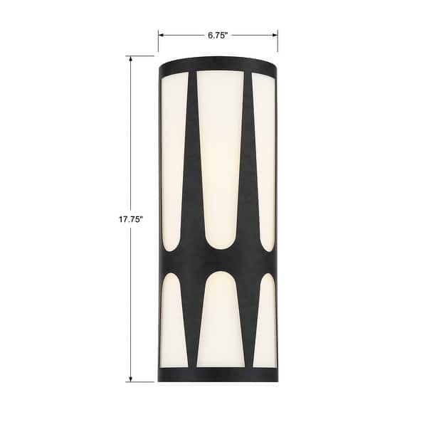 Royston Integrated LED Black Sconce