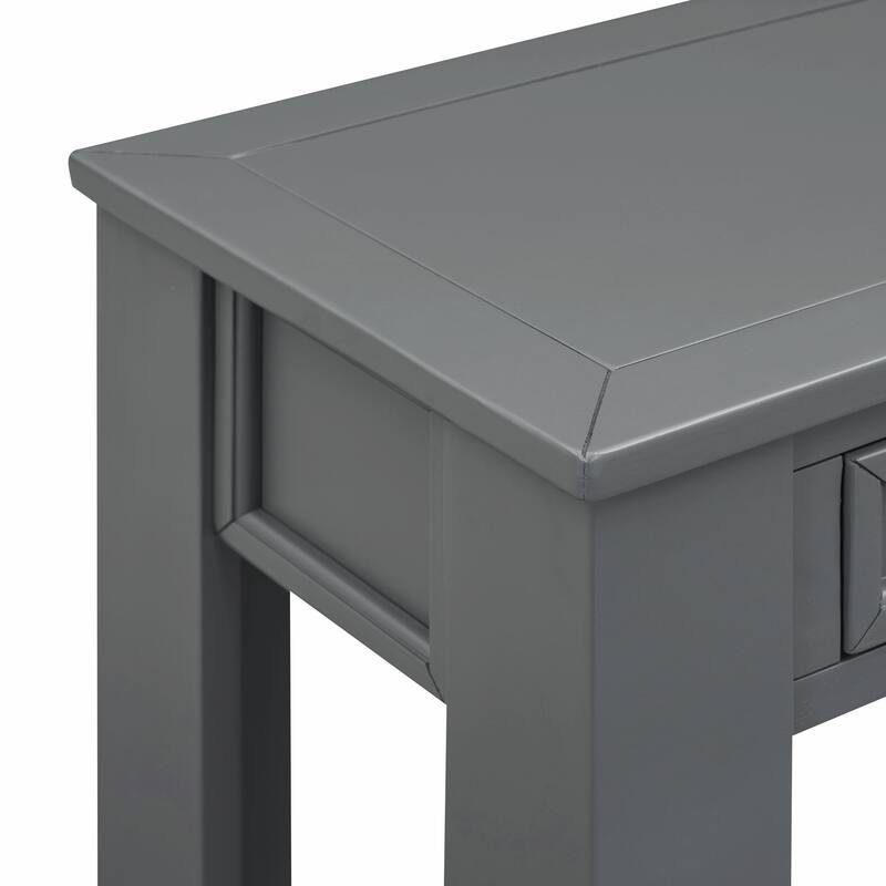 Entryway Console Table: Storage Drawers, Bottom Shelf