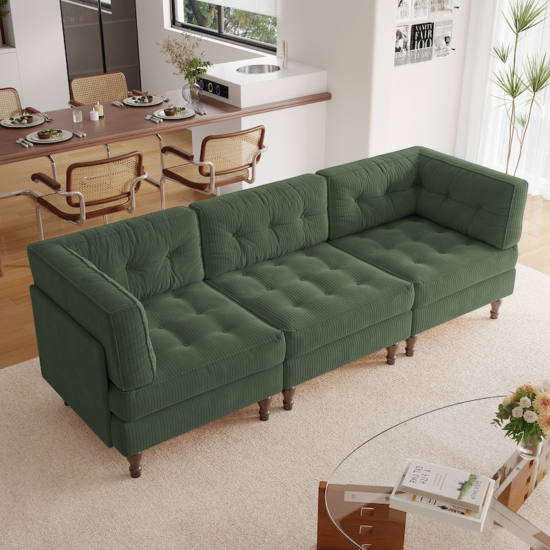 Madison Oversized Upholstered Corduroy Modular Sectional Sofa
