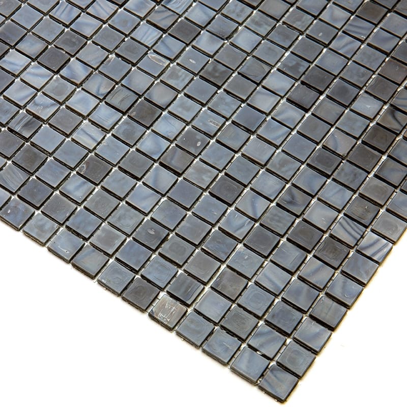 Apollo tile 12" x 12" Skosh Glossy Mouse Gray Glass Tile (18.69 sq ft/case) - 20 Pack